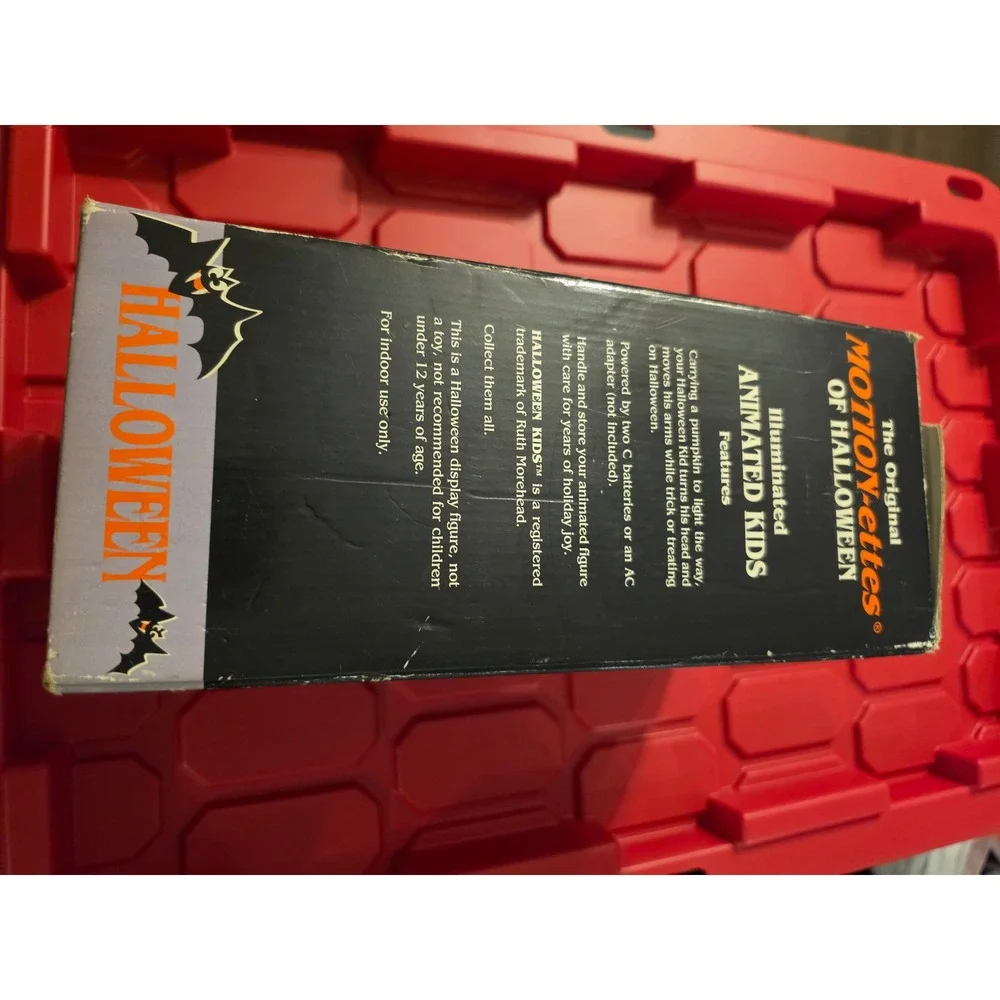 Vintage‎ Motion-ettes Halloween Animated Kid Tiger Costume Illuminated Telco Box